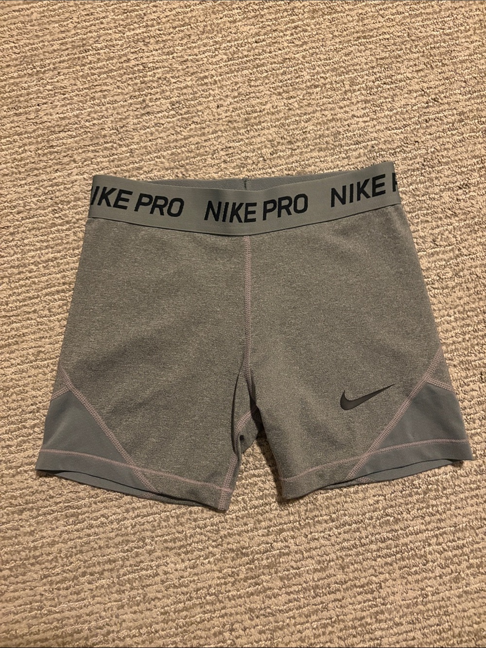 Nike Gray NIKE PRO Kids Bike Shorts